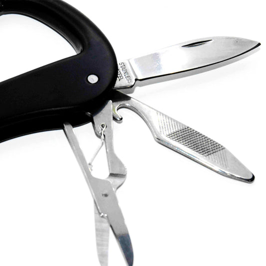 Multifunctional Carabiner Pocket Knife – Outdoor Survival Gear & Camping Accessories