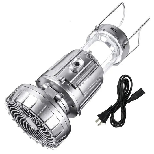 Solar Camping Lantern with Fan – Waterproof Outdoor LED Light