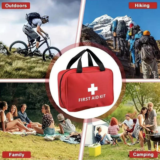 173-Piece Large First Aid Kit – Portable Outdoor Camping & Hiking Emergency Kit