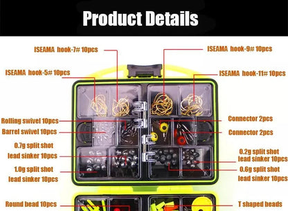 184-Piece Outdoor Fishing Accessories Box Set – Complete Tackle Kit