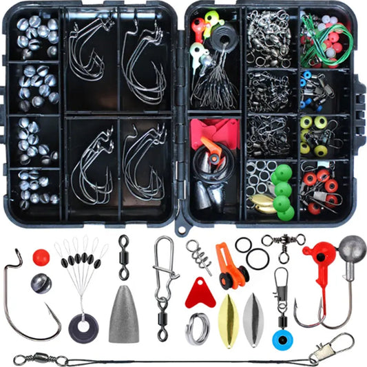 191-Piece Fishing Accessories Kit – Fishhook Lure & Tackle Box Set