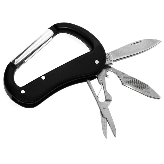 Multifunctional Carabiner Pocket Knife – Outdoor Survival Gear & Camping Accessories