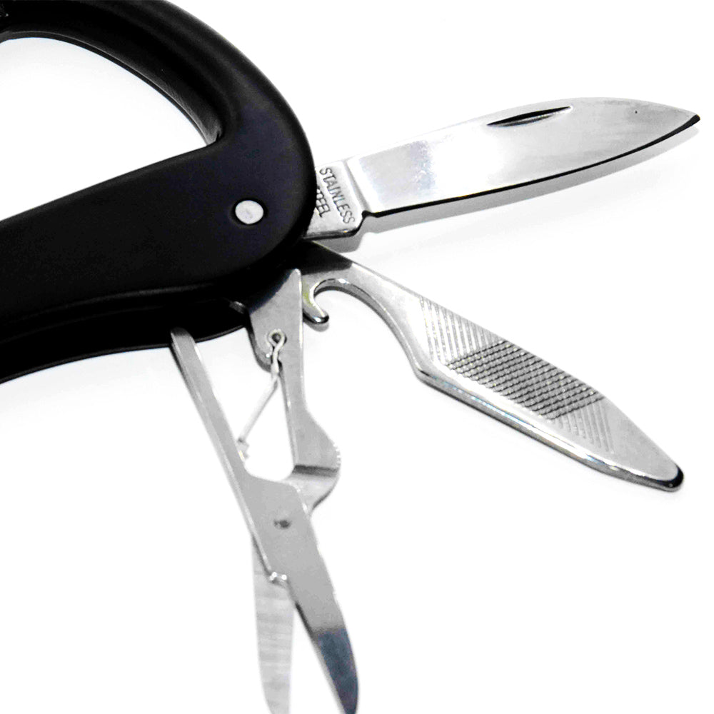 Multifunctional Carabiner Pocket Knife – Outdoor Survival Gear & Camping Accessories