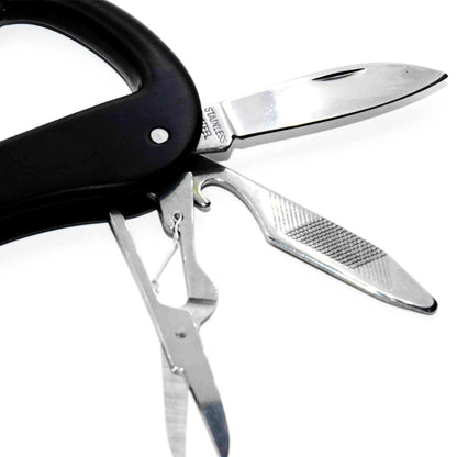 Multifunctional Carabiner Pocket Knife – Outdoor Survival Gear & Camping Accessories