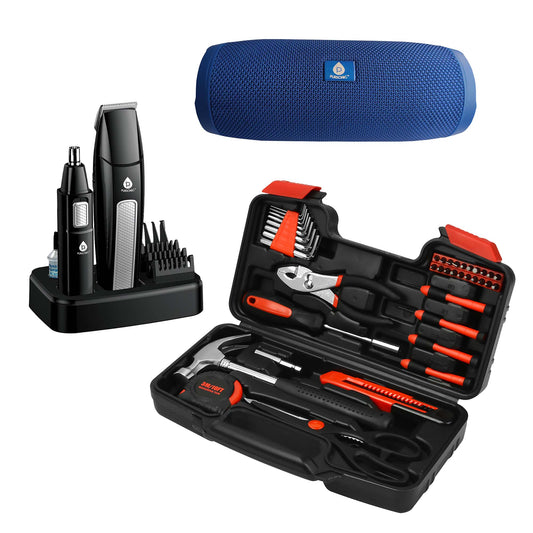 Ultimate Men's Outdoor Package – Tool Kit, Speaker & Grooming Set