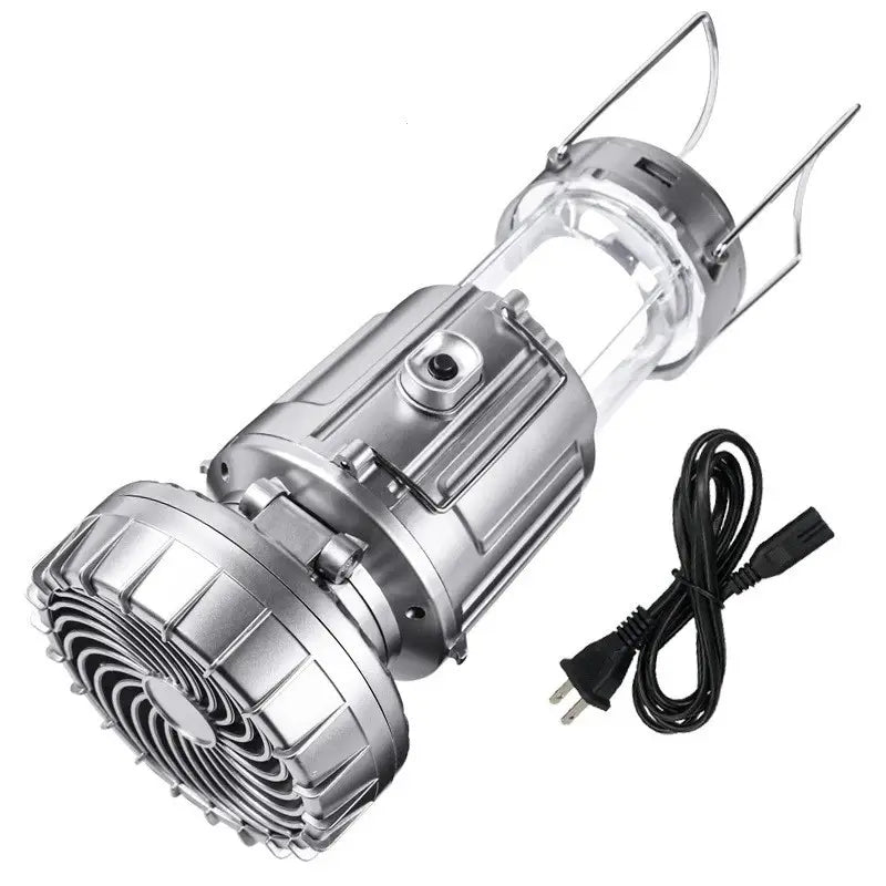 Solar Camping Lantern with Fan – Waterproof Outdoor LED Light