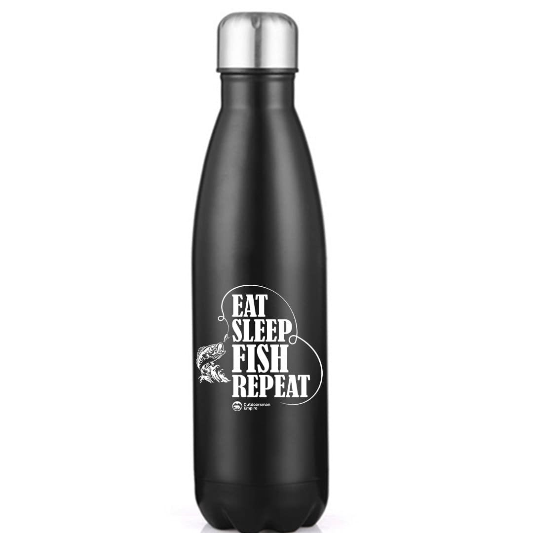 Eat Sleep Fish Repeat 17oz Stainless Steel Water Bottle – Fishing Accessories