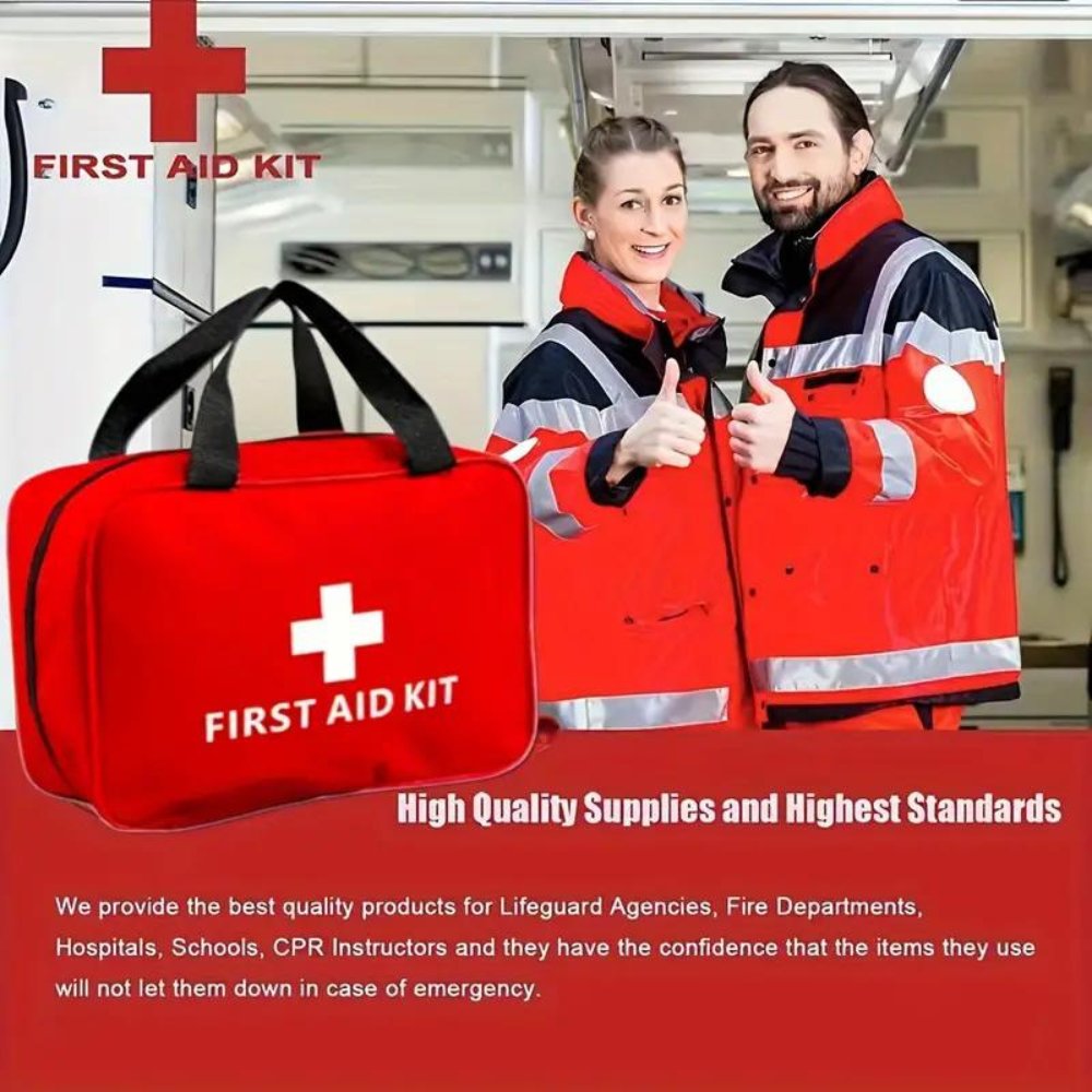 173-Piece Large First Aid Kit – Portable Outdoor Camping & Hiking Emergency Kit