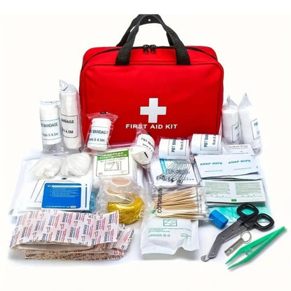 173-Piece Large First Aid Kit – Portable Outdoor Camping & Hiking Emergency Kit