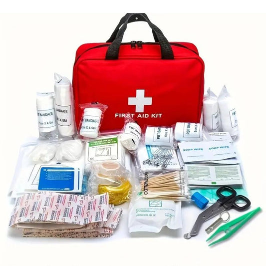 173-Piece Large First Aid Kit – Portable Outdoor Camping & Hiking Emergency Kit