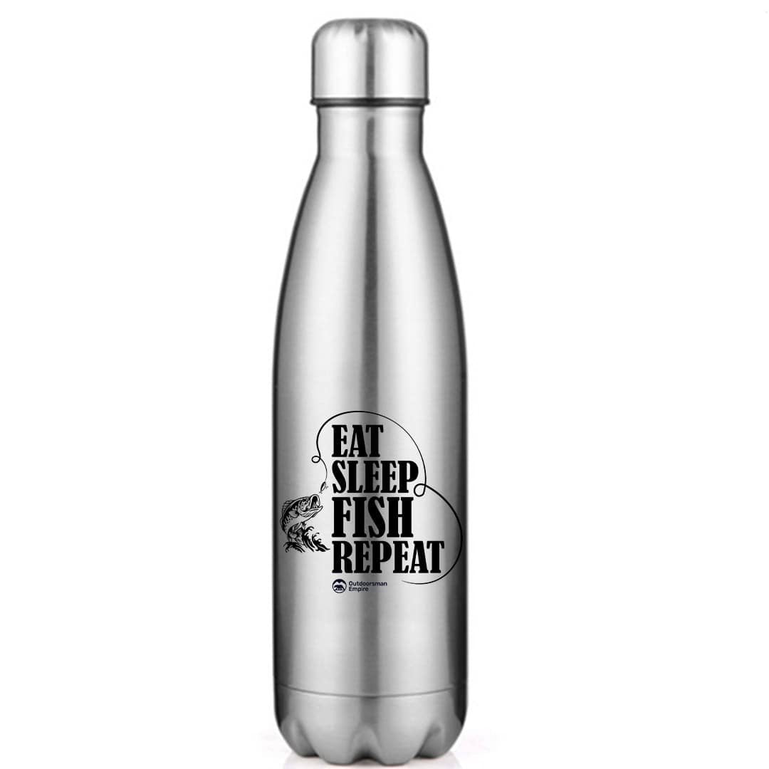 Eat Sleep Fish Repeat 17oz Stainless Steel Water Bottle – Fishing Accessories